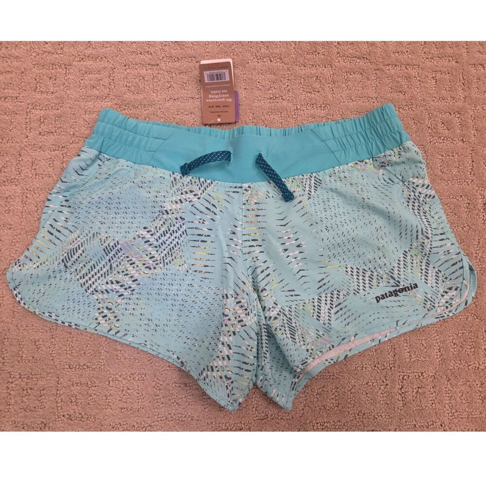 NWT Patagonia Nine Trails Shorts Women Size XS Light Blue